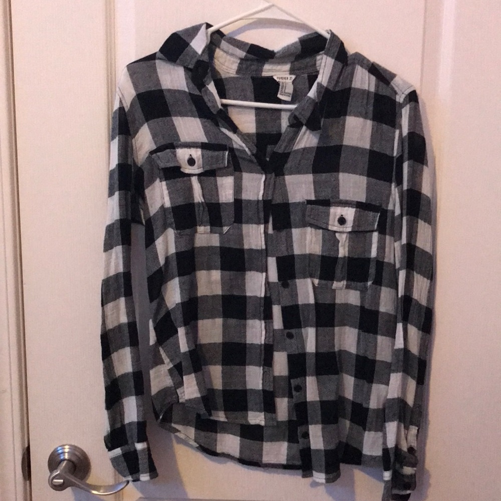 black and white flannel